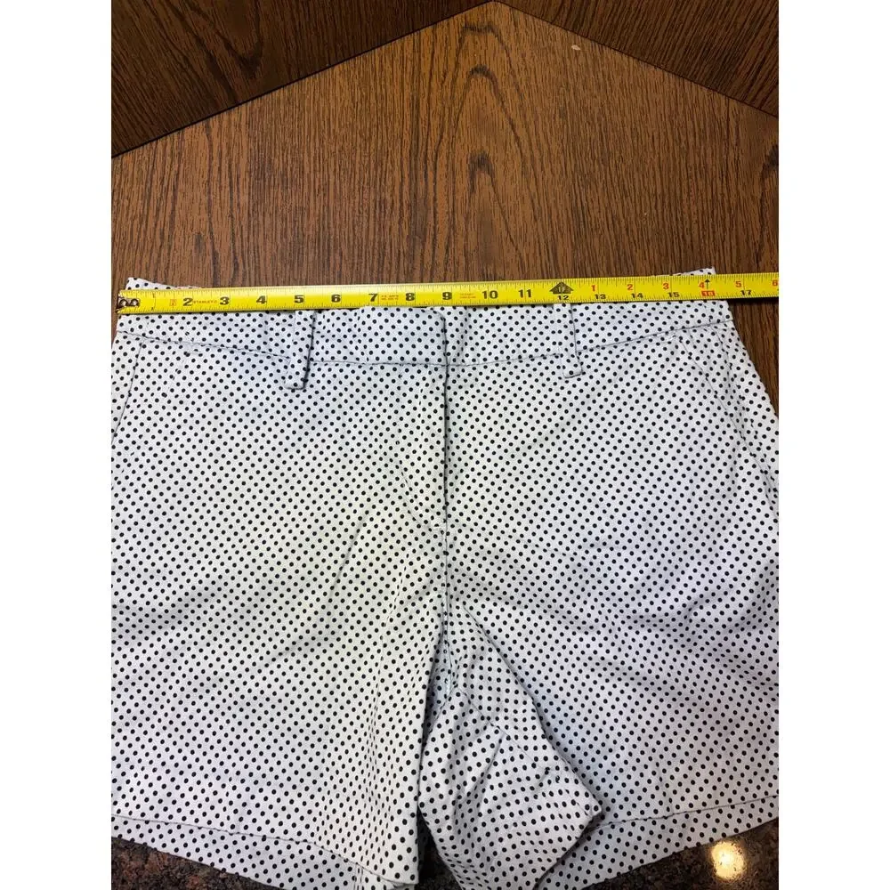 Nautica Women's Polka Dot Chino Shorts 5" Inseam Size 8 White Black Cotton - Picture 10 of 10